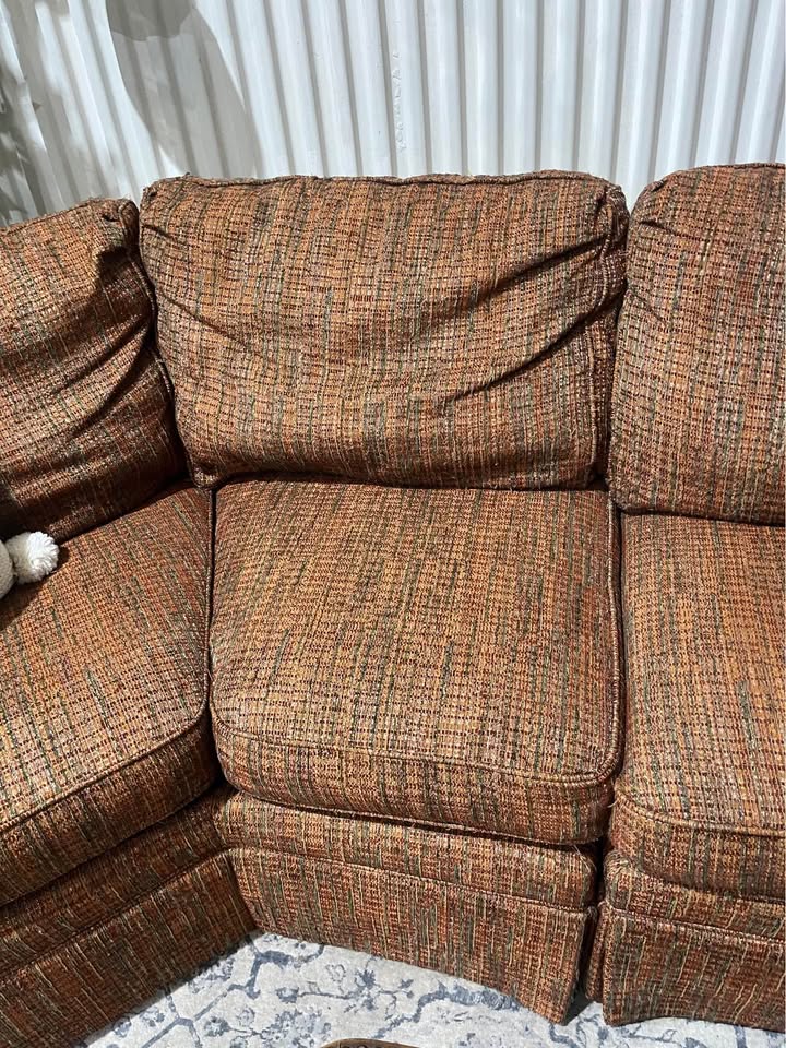 Houndstooth Cuddle Corner Sectional Sofa - 2 Piece