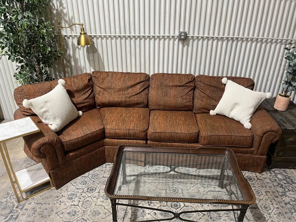 Houndstooth Cuddle Corner Sectional Sofa - 2 Piece
