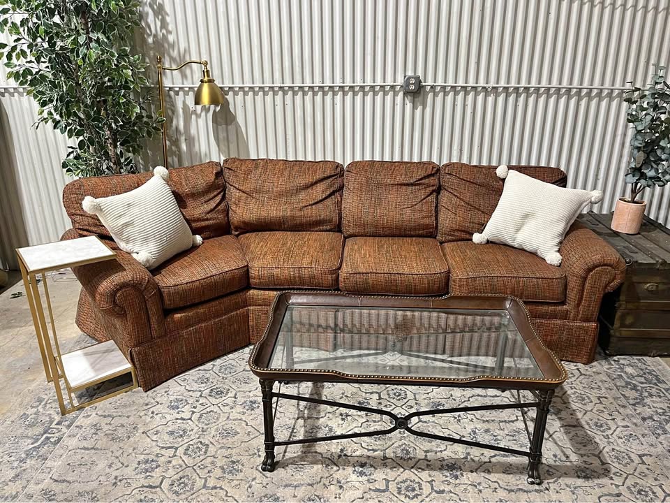Houndstooth Cuddle Corner Sectional Sofa - 2 Piece