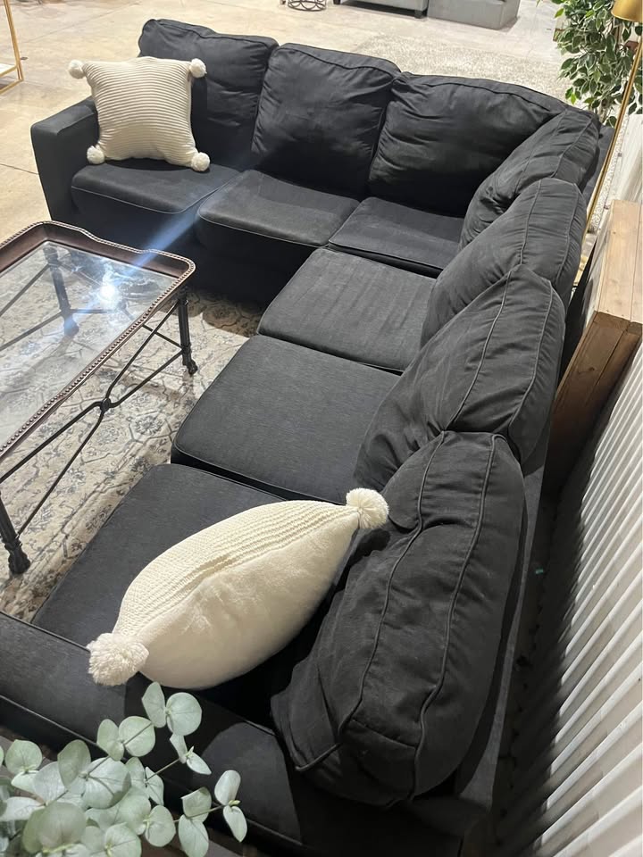 Ashley Furniture Dark Grey 3 Piece Sectional