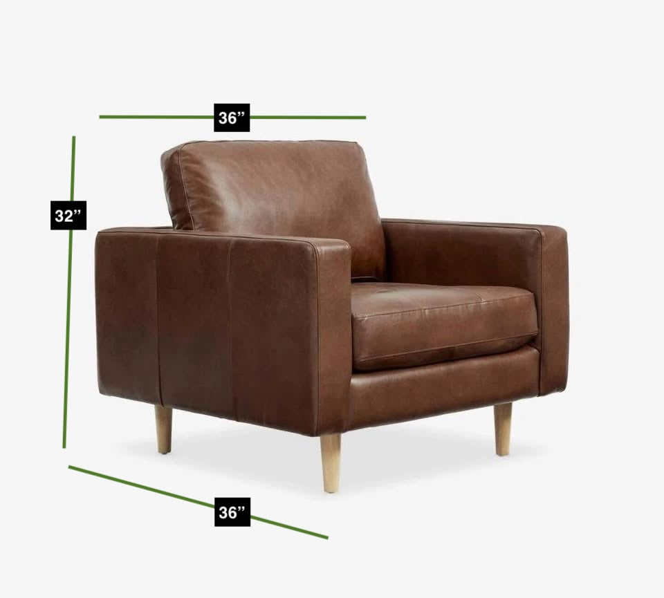 Brand New Cognac Hewitt Occasional Chair