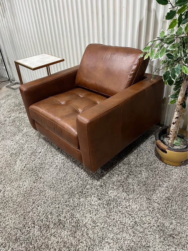 Brand New Cognac Hewitt Occasional Chair