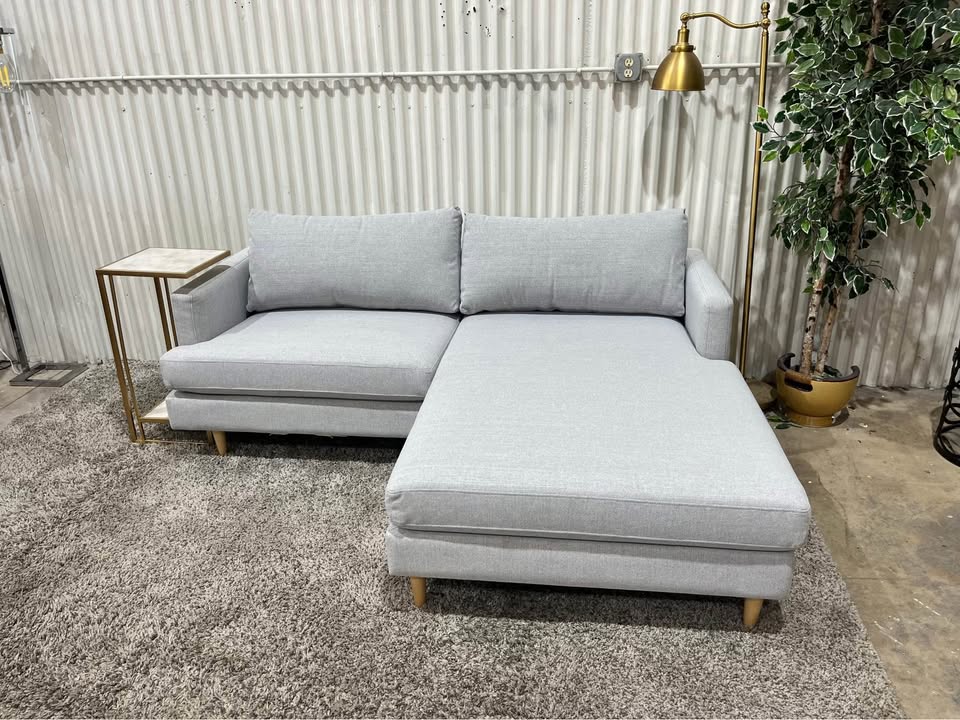 Brand New Grey Sectional Sofa Couch Reversible Chaise Lounge