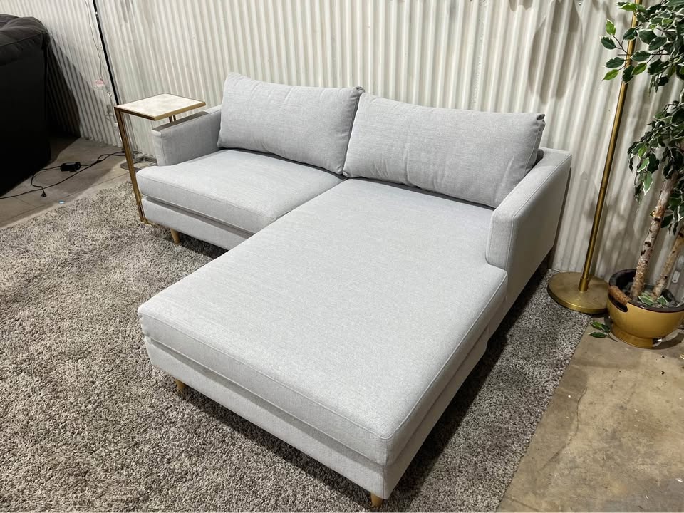 Brand New Grey Sectional Sofa Couch Reversible Chaise Lounge