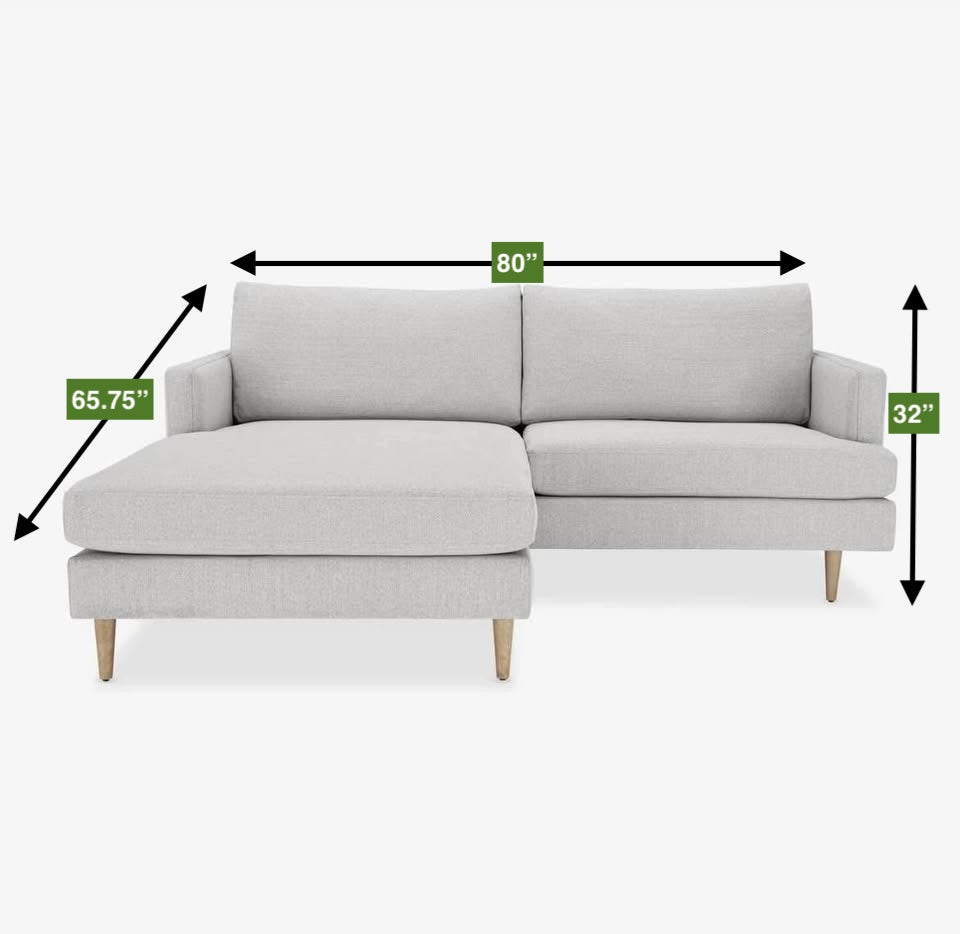 Brand New Grey Sectional Sofa Couch Reversible Chaise Lounge