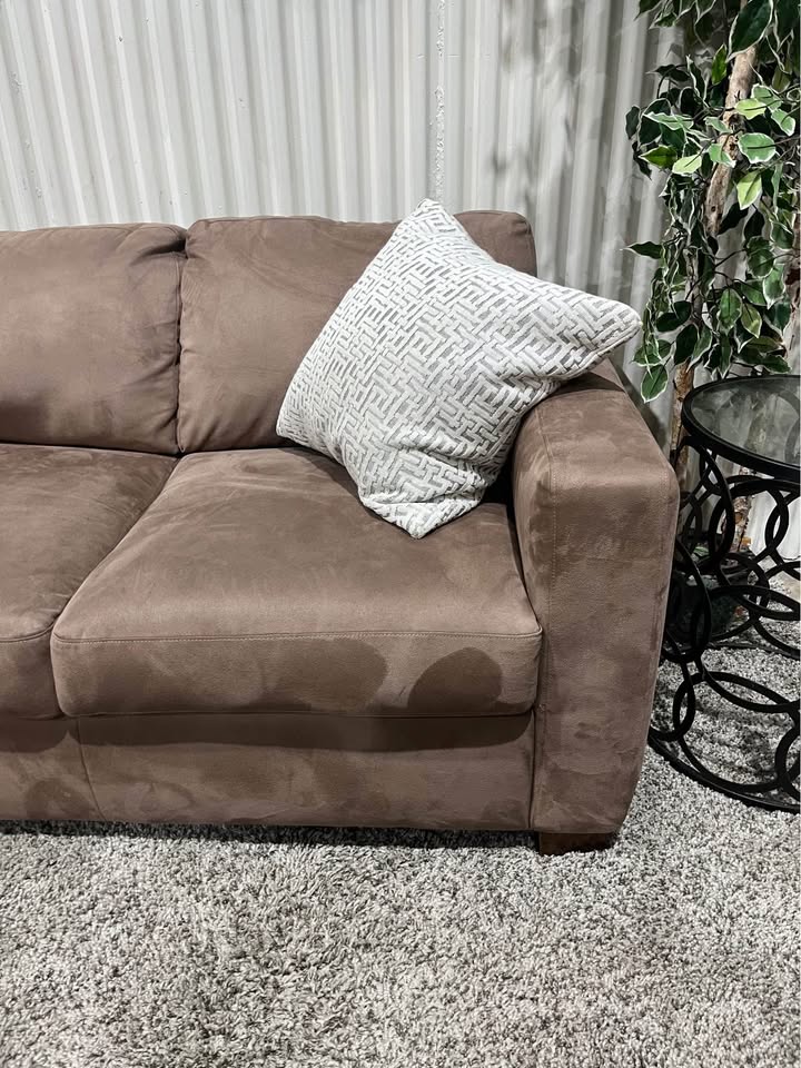 Brown Microfiber Sectional Sofa