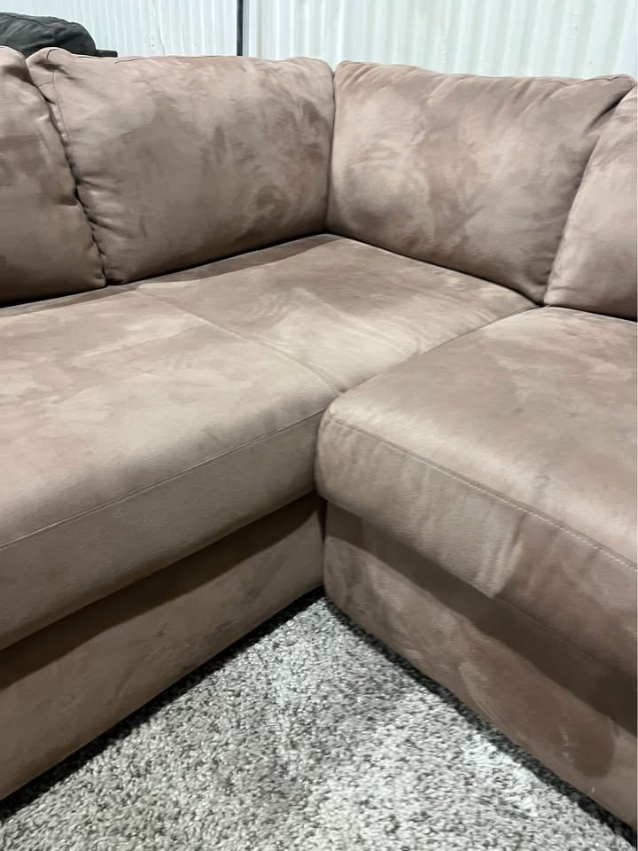Brown Microfiber Sectional Sofa