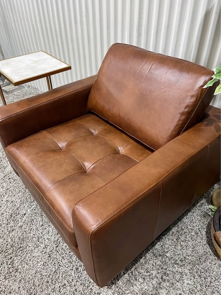 Brand New Cognac Hewitt Occasional Chair