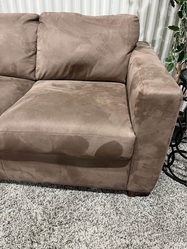 Brown Microfiber Sectional Sofa