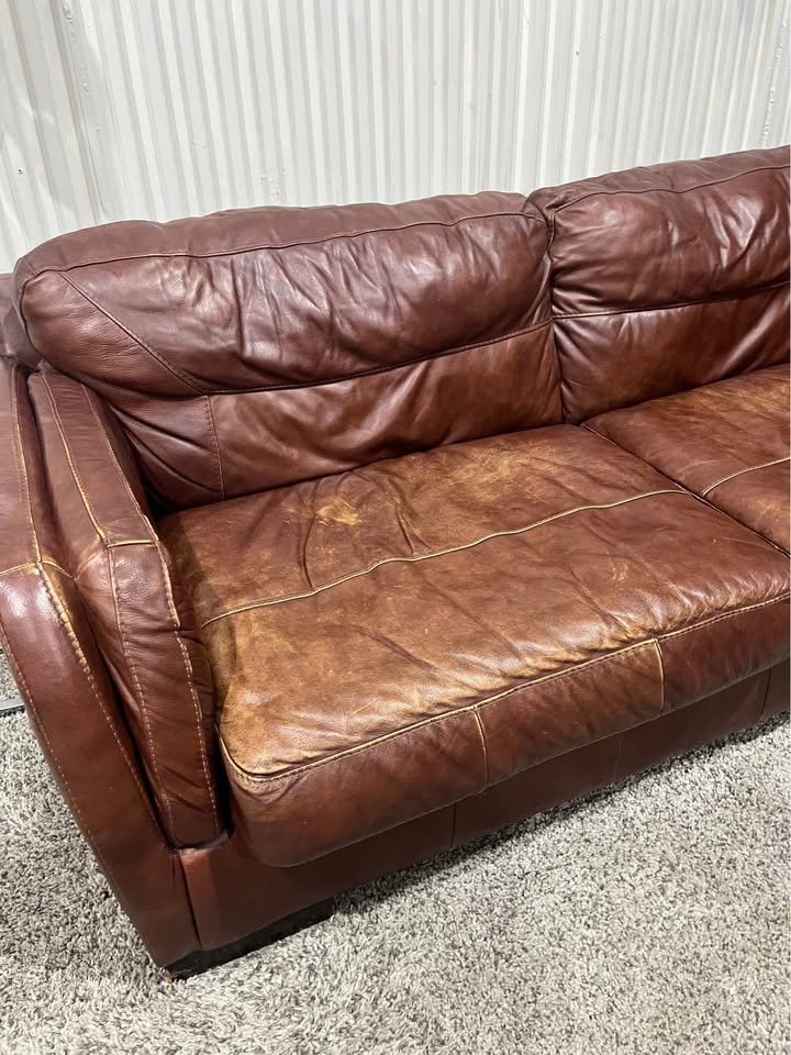 Ashley Furniture Genuine Leather Two Seat Sofa