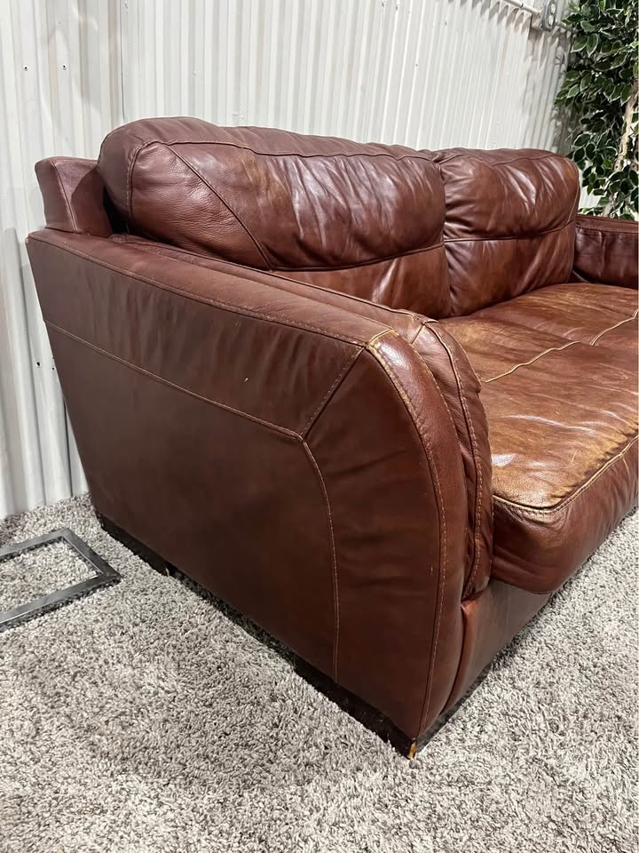 Ashley Furniture Genuine Leather Two Seat Sofa