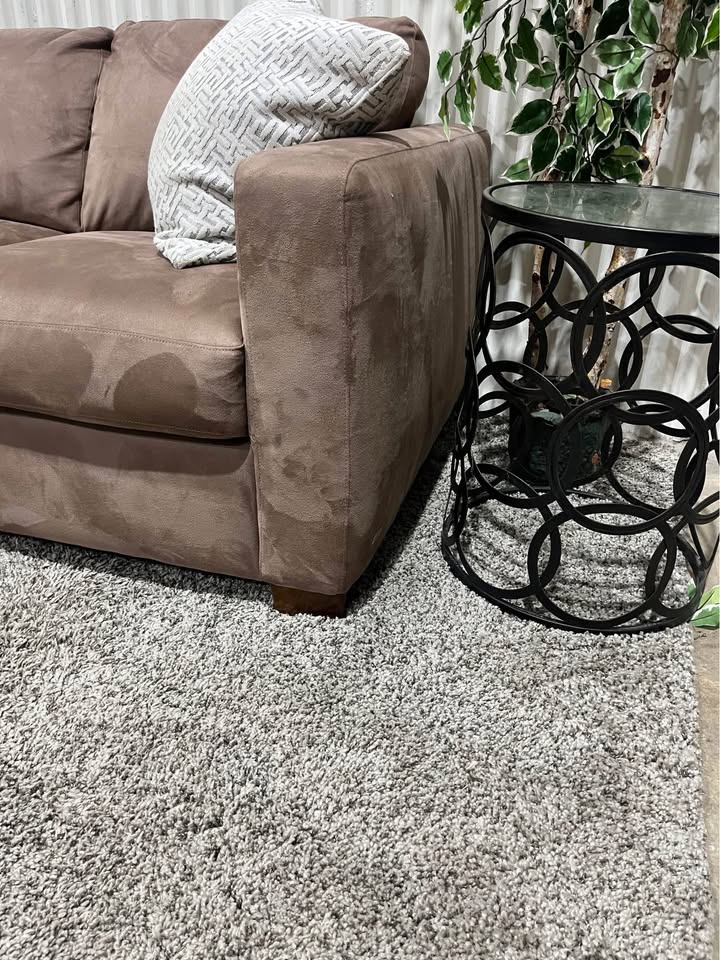 Brown Microfiber Sectional Sofa