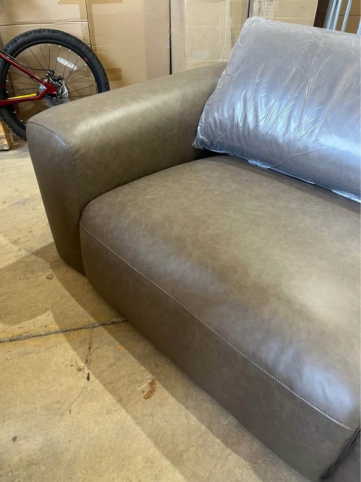 New Open Box Vegan Leather Sofa