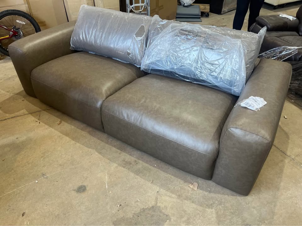 New Open Box Vegan Leather Sofa