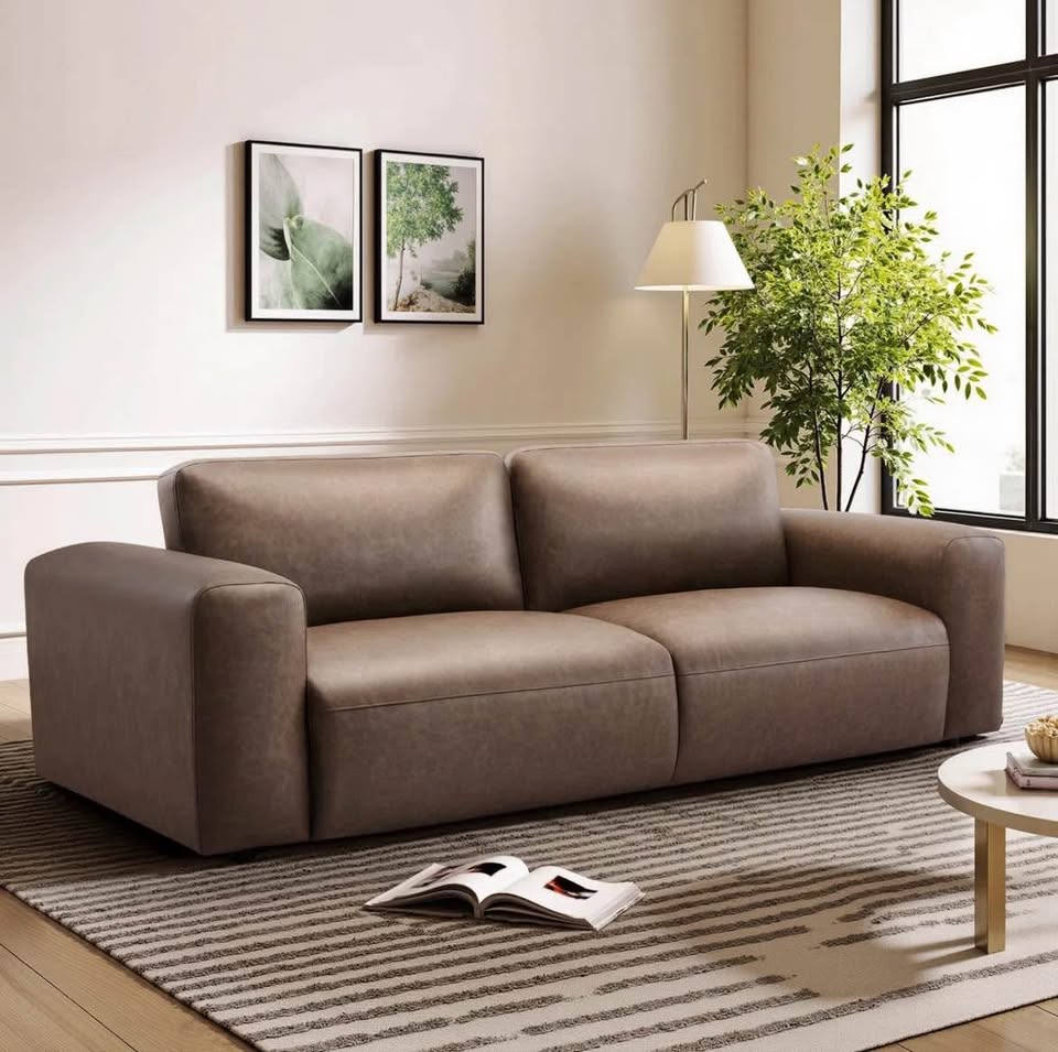 New Open Box Vegan Leather Sofa