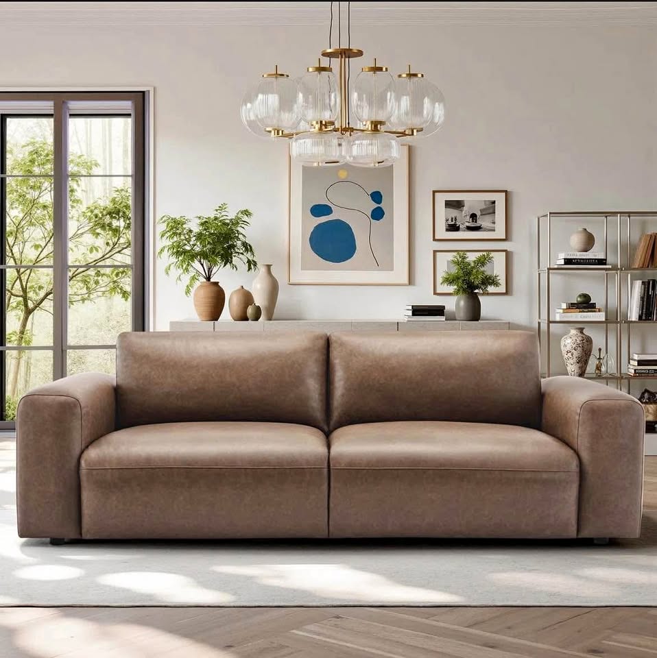 New Open Box Vegan Leather Sofa