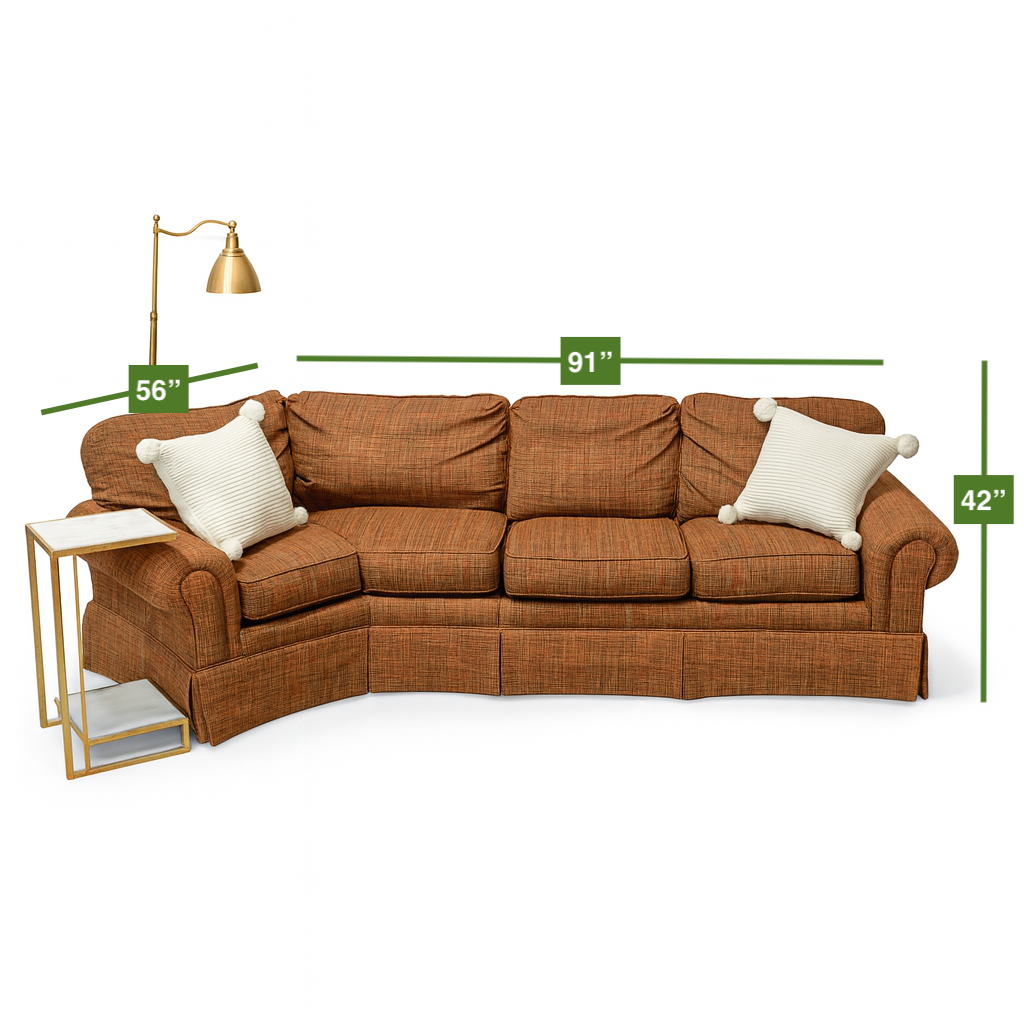 Houndstooth Cuddle Corner Sectional Sofa - 2 Piece
