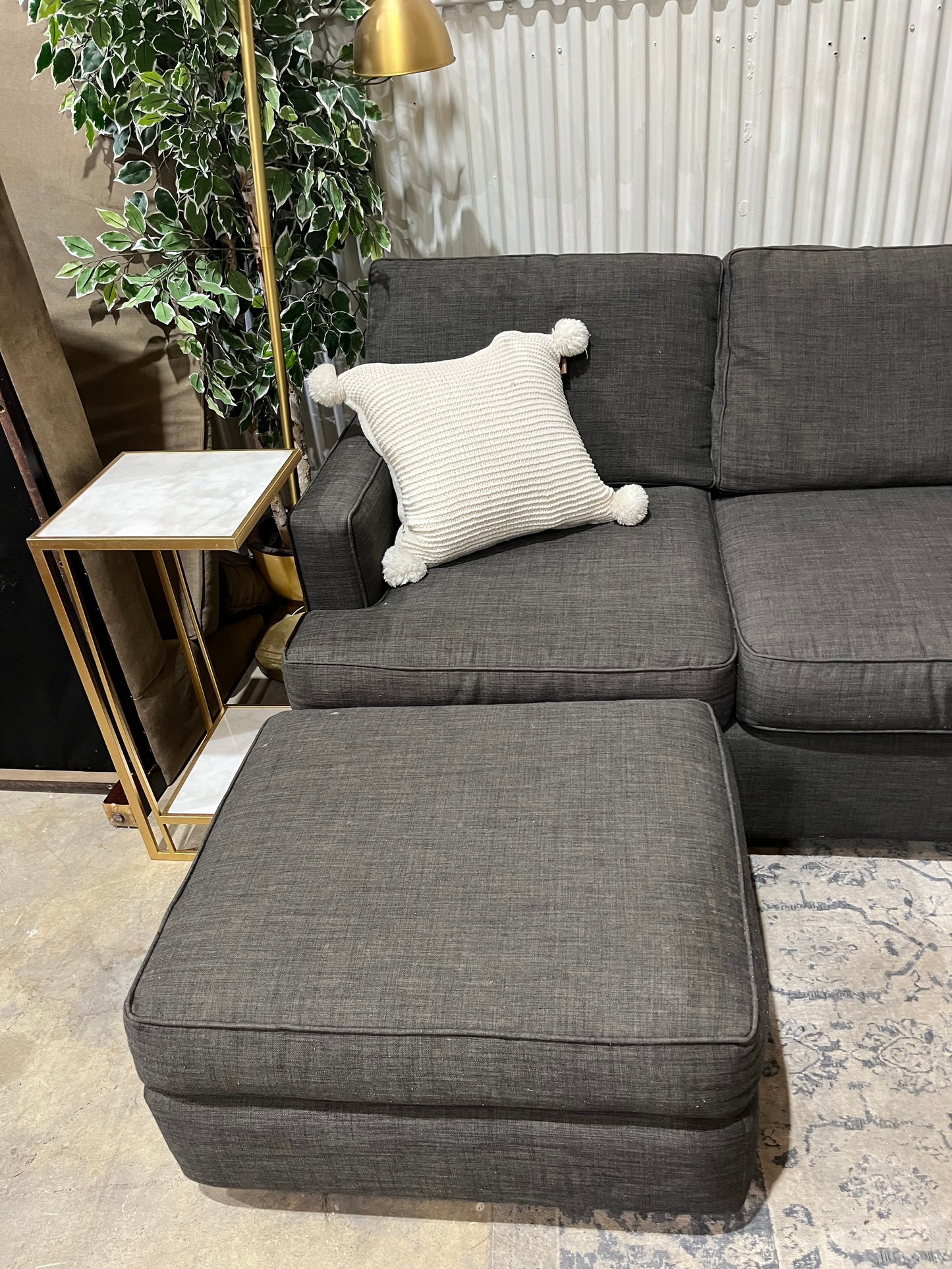 Corner Sectional Sofa Couch - 4pcs - Ottoman/Chaise - Walter E. Smithe Brand