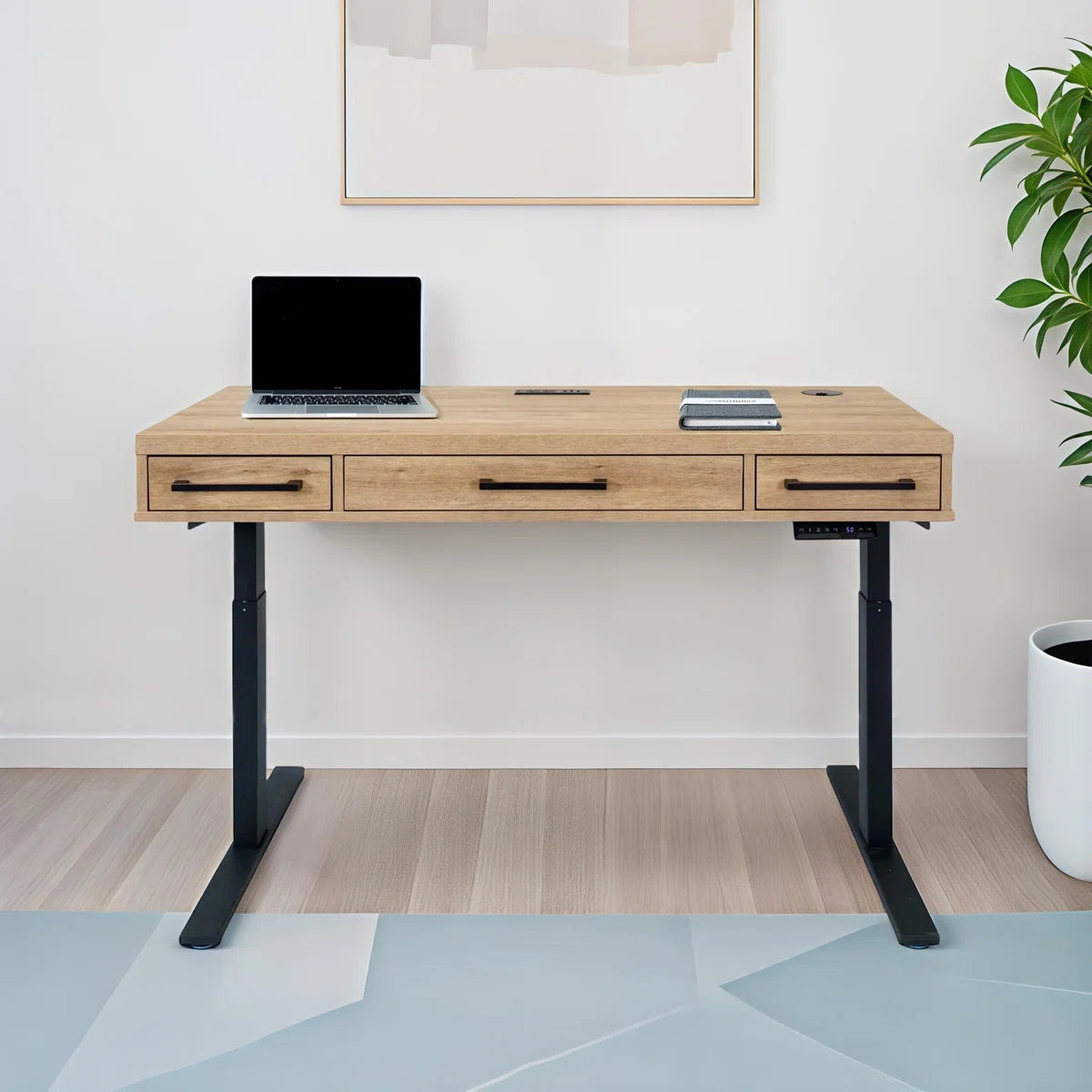 New Open Box Trenth Austin Polster Adjustable Standing Desk with Power Outlet