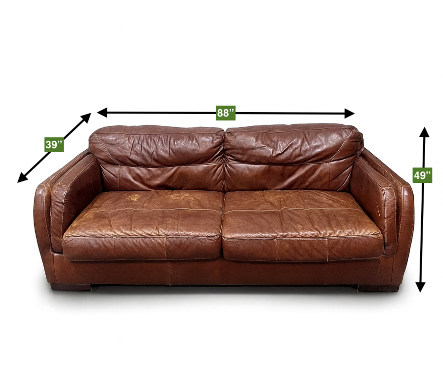Ashley Furniture Genuine Leather Two Seat Sofa