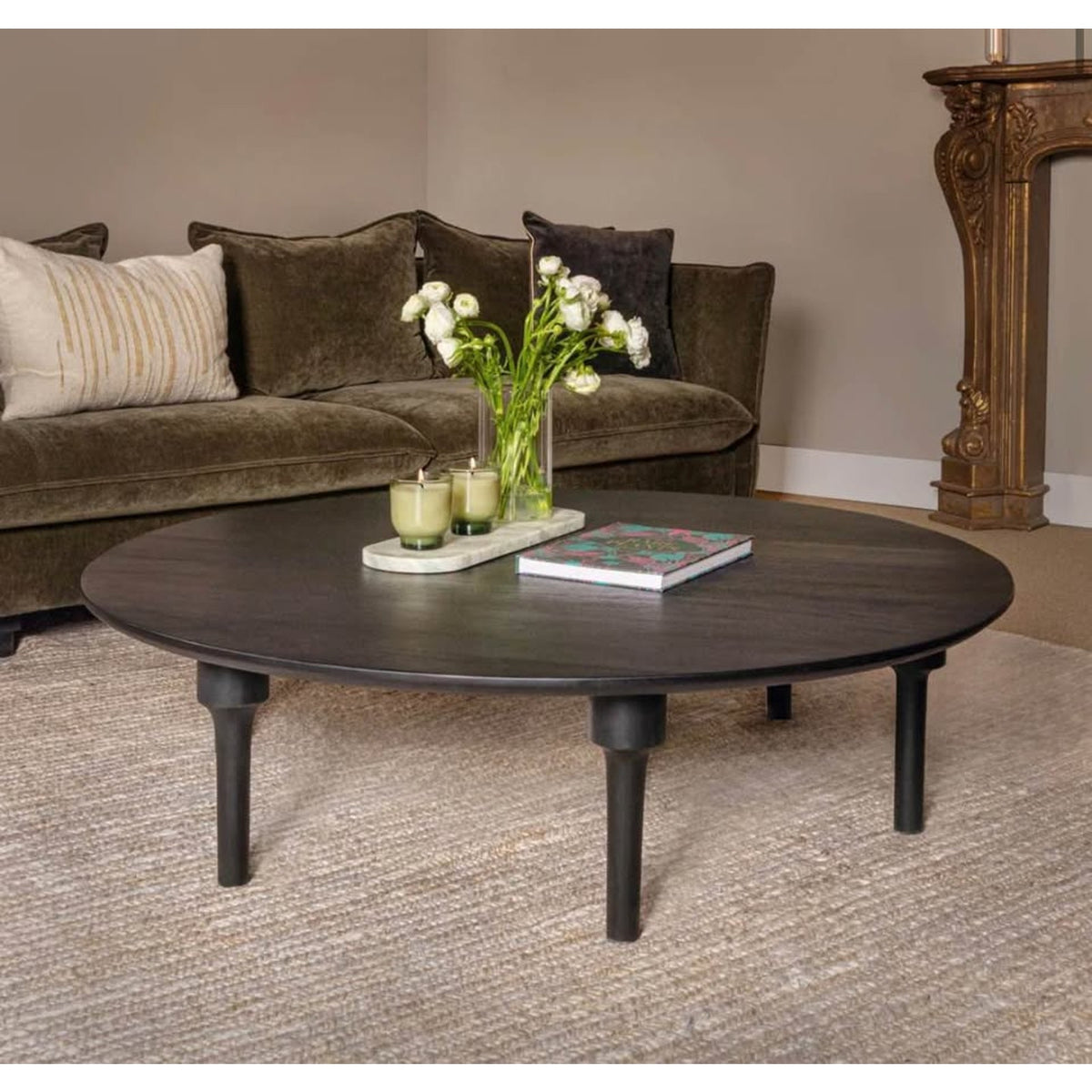 Joss & Main Oversized Round Mango Wood Coffee Table – Matte Black
Retail: $1,199 | New Open Box