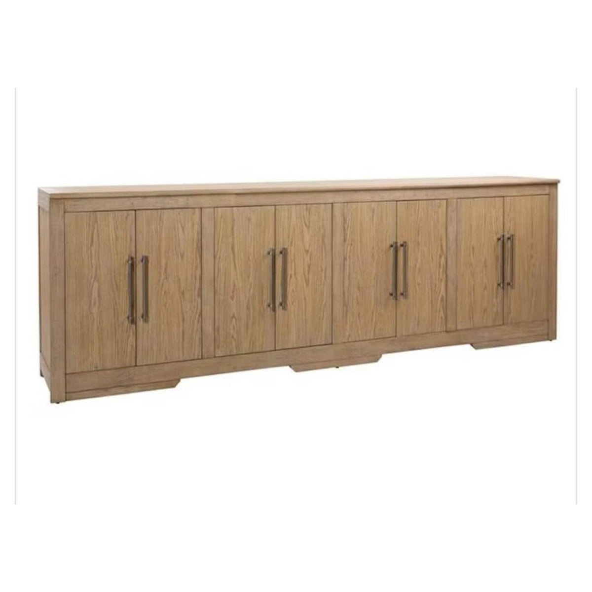 Dovetail Delacruz 106” Natural Wood Sideboard Buffet Cabinet Media Console