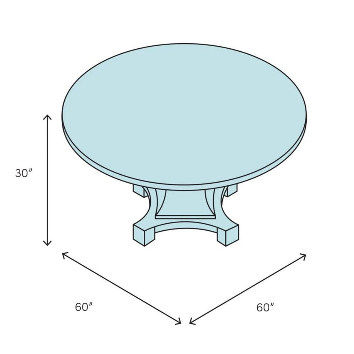 54” Round Pedestal Dining Table – $2,283 Retail – Delivery Available