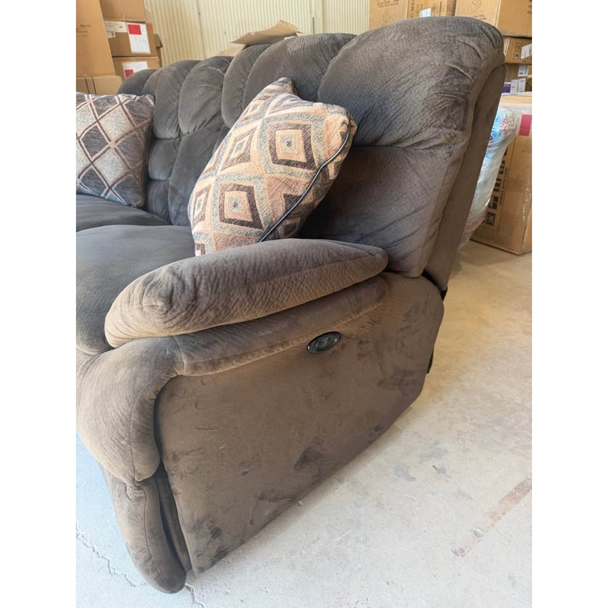 Oversized 2pc Double Reclining Chaise Sectional Sofa