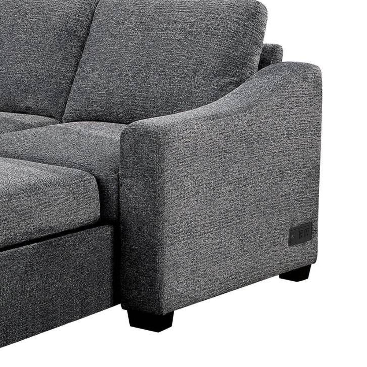 Costco Coddle Aria Sleeper Sectional Sofa | Gray Fabric Sleeper Couch | Reversible Chaise & Storage