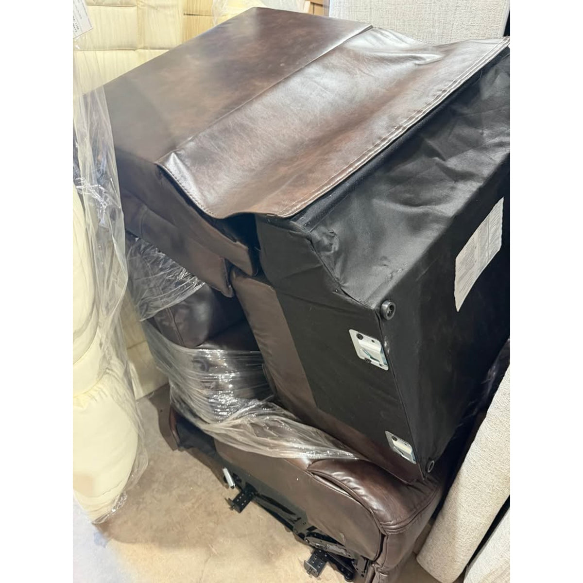Brown Reclining Sectional with Console & Cupholders - Open Box - $2,800 Retail - Delivery Available