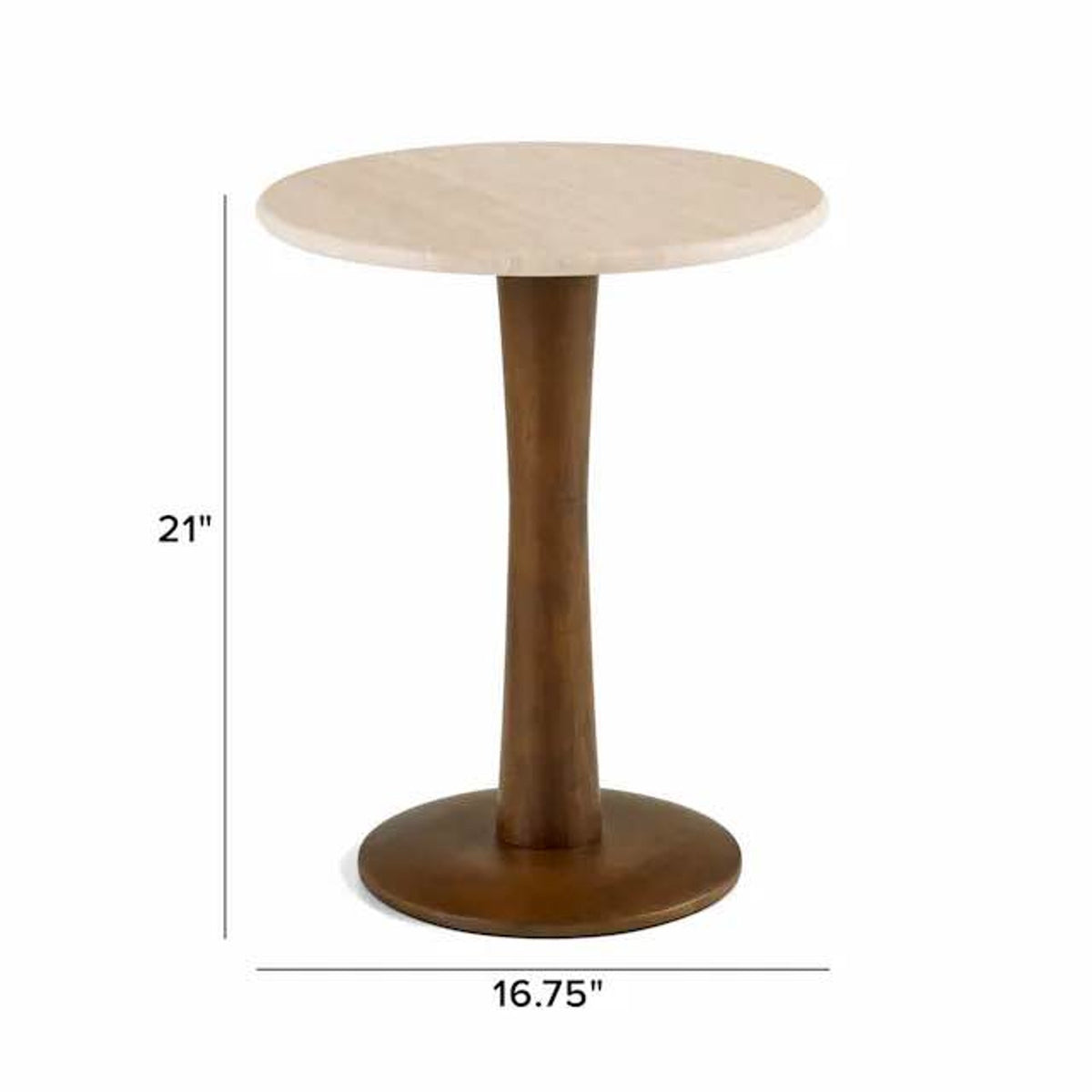 Travertine Side Table – Article Fiore – $299 Retail – New Open Box – Delivery Available