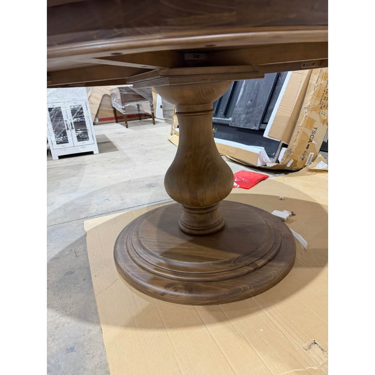 Kosas Home Adrienne 54” Round Dining Table – Almond Brown – New Open Box - $1700 Retail - Delivery