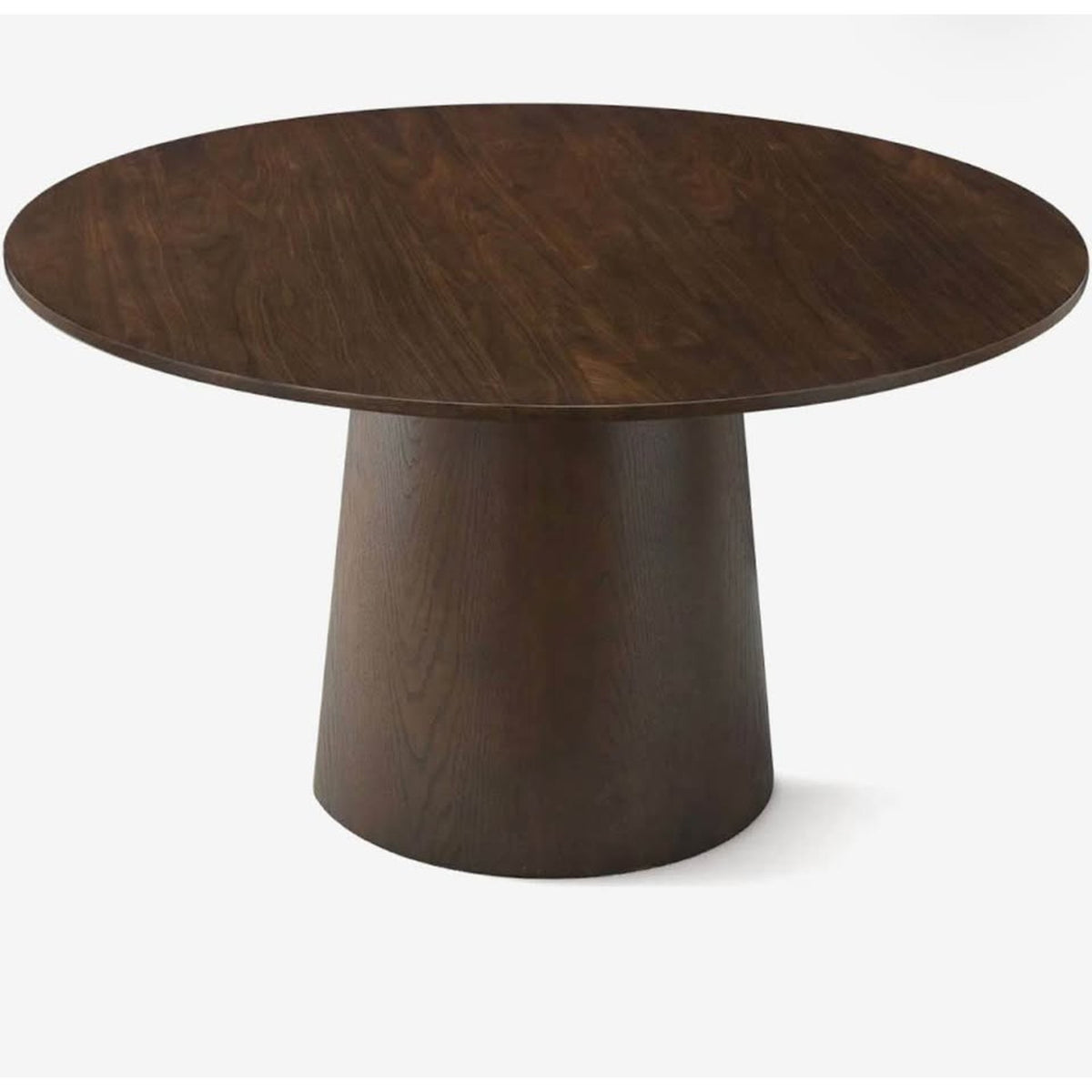 52” Round Walnut Pedestal Dining Table – New Open Box – Modern Design - Delivery Available