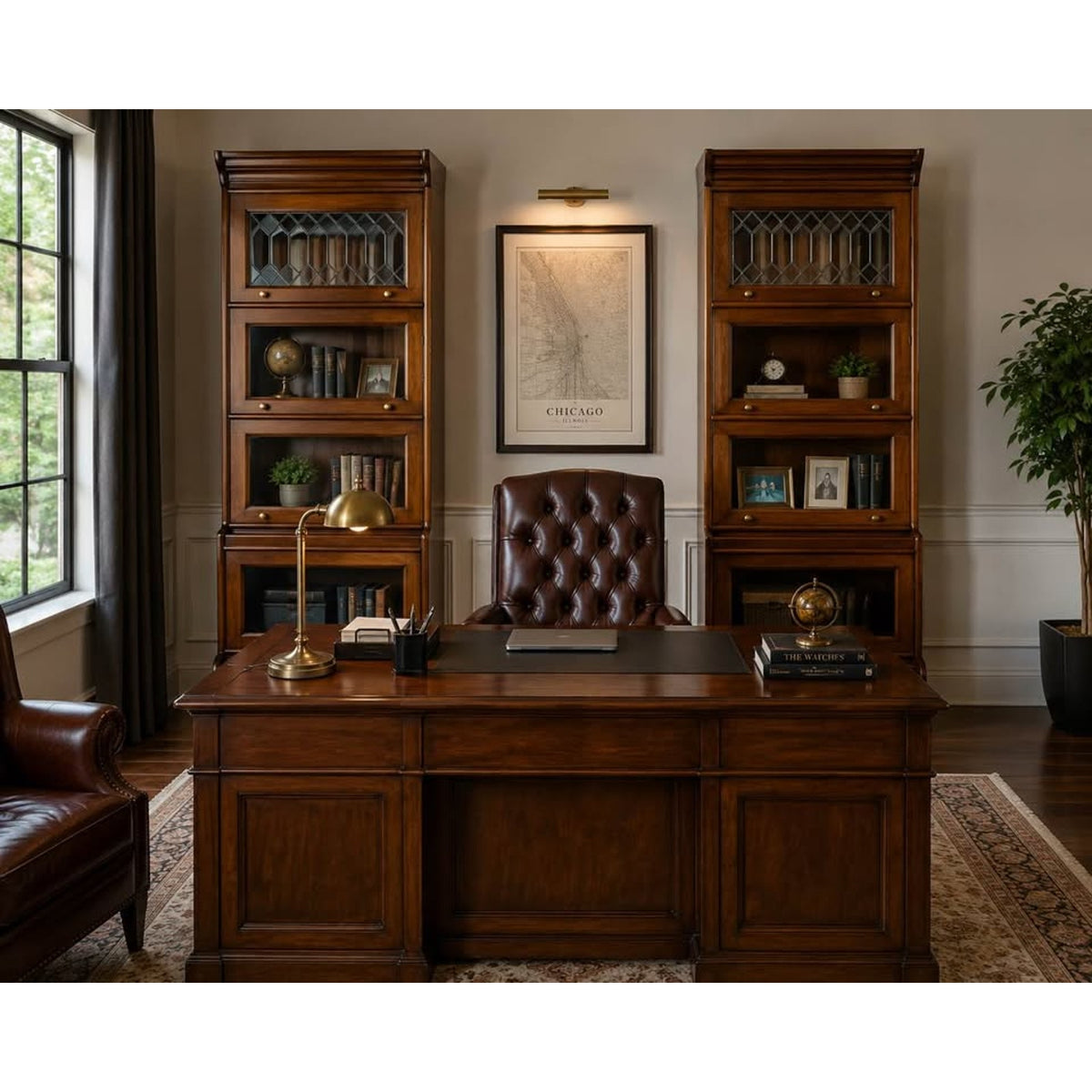 Matching Pair of Solid Wood Barrister Storage Bookcases – New Open Box - $3k Retail - Delivery Avail