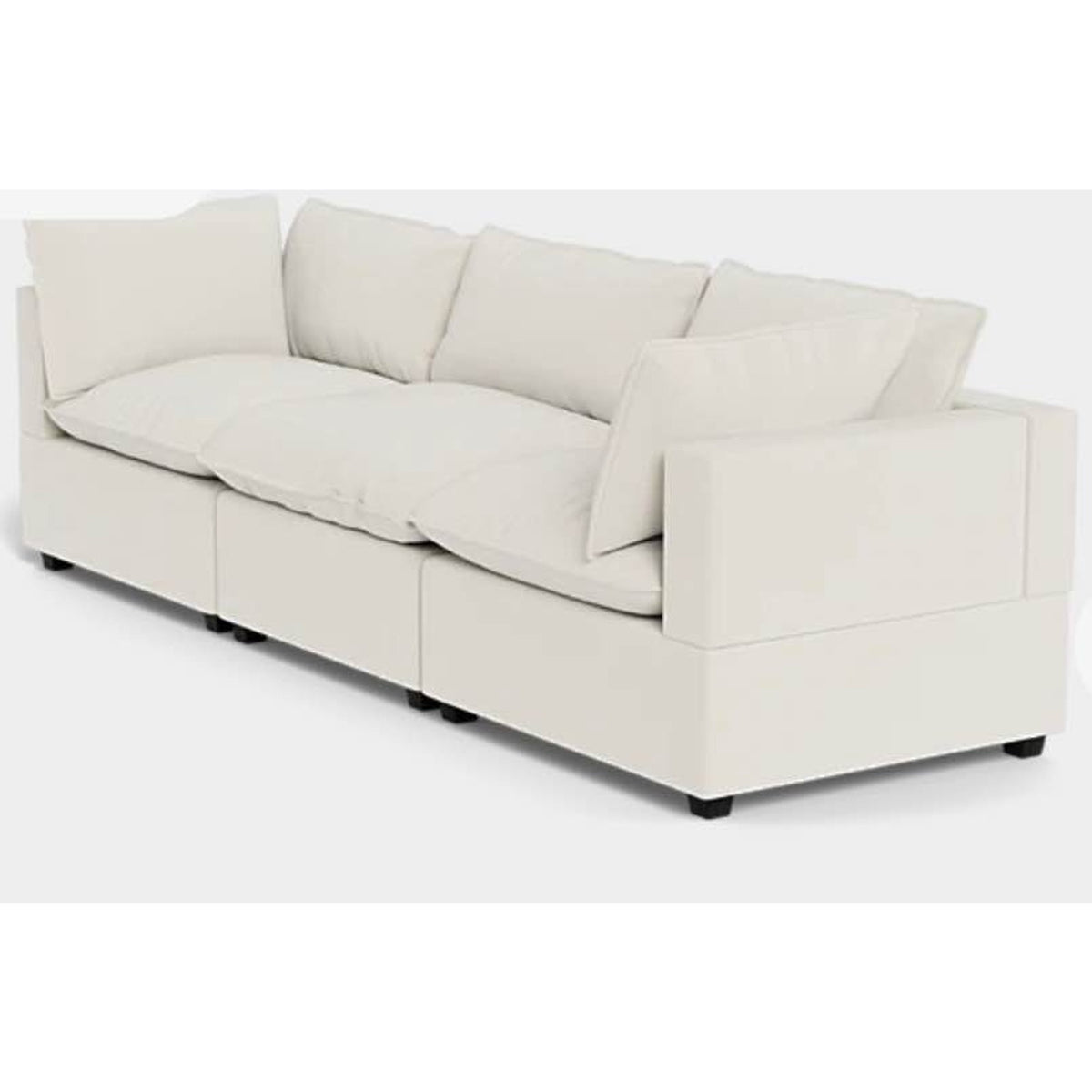 Albany Park Kova Pillow Cushion Sofa | Oyster White Performance Chenille | 122” - Delivery Available