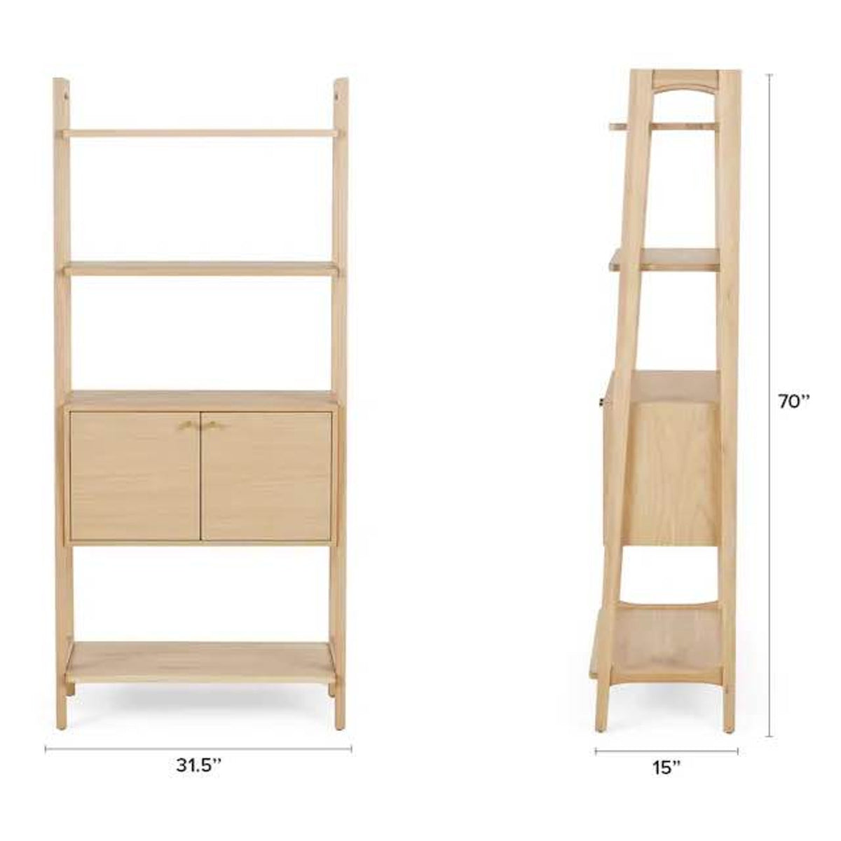 New Article Shelving Unit with Storage – Krossa White Oak – $799 Retail – Open Box – Delivery Avail