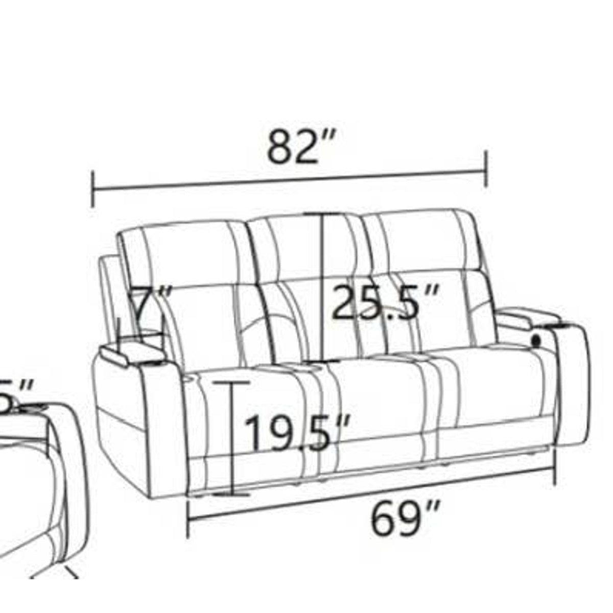 Latitude Run Kruze 82” Power Reclining Sofa | Faux Leather | New Open Box - Delivery Available