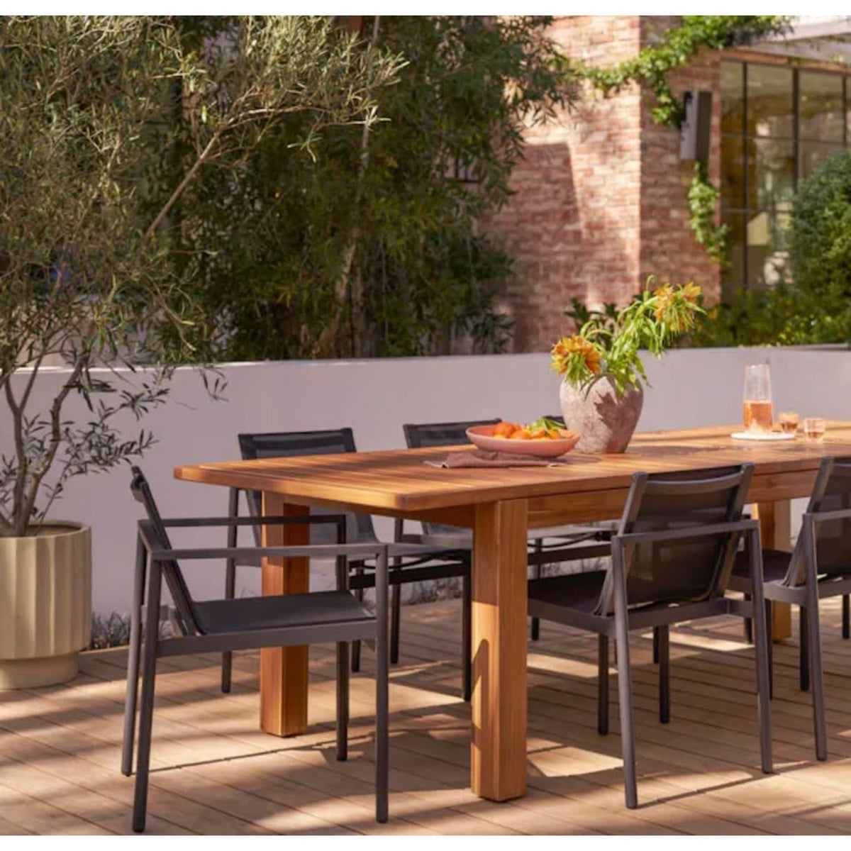 Article Tola Outdoor Dining Armchairs (set of 4) – Black – New Open Box - Delivery Available