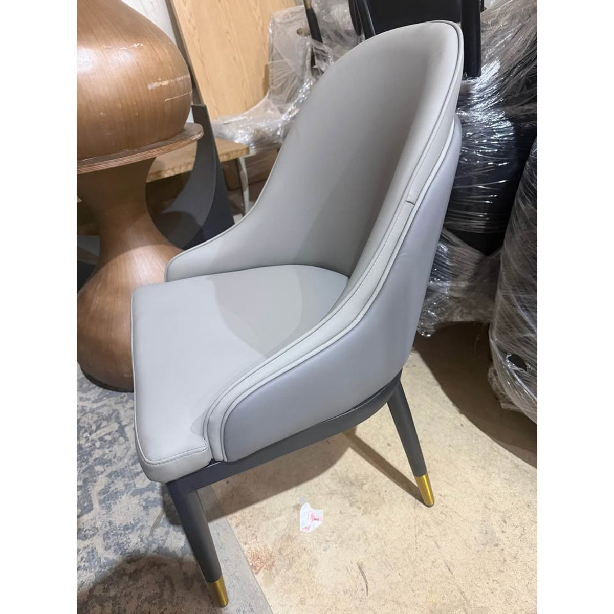 New Set of 8 Dining Chairs Gray Black Gold – $800 Retail – Open Box – Delivery Available