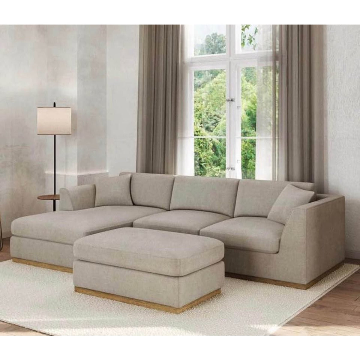 New Henredon Caley Reversible Sofa Chaise with Ottoman - $1699 Retail “open box” Delivery Available