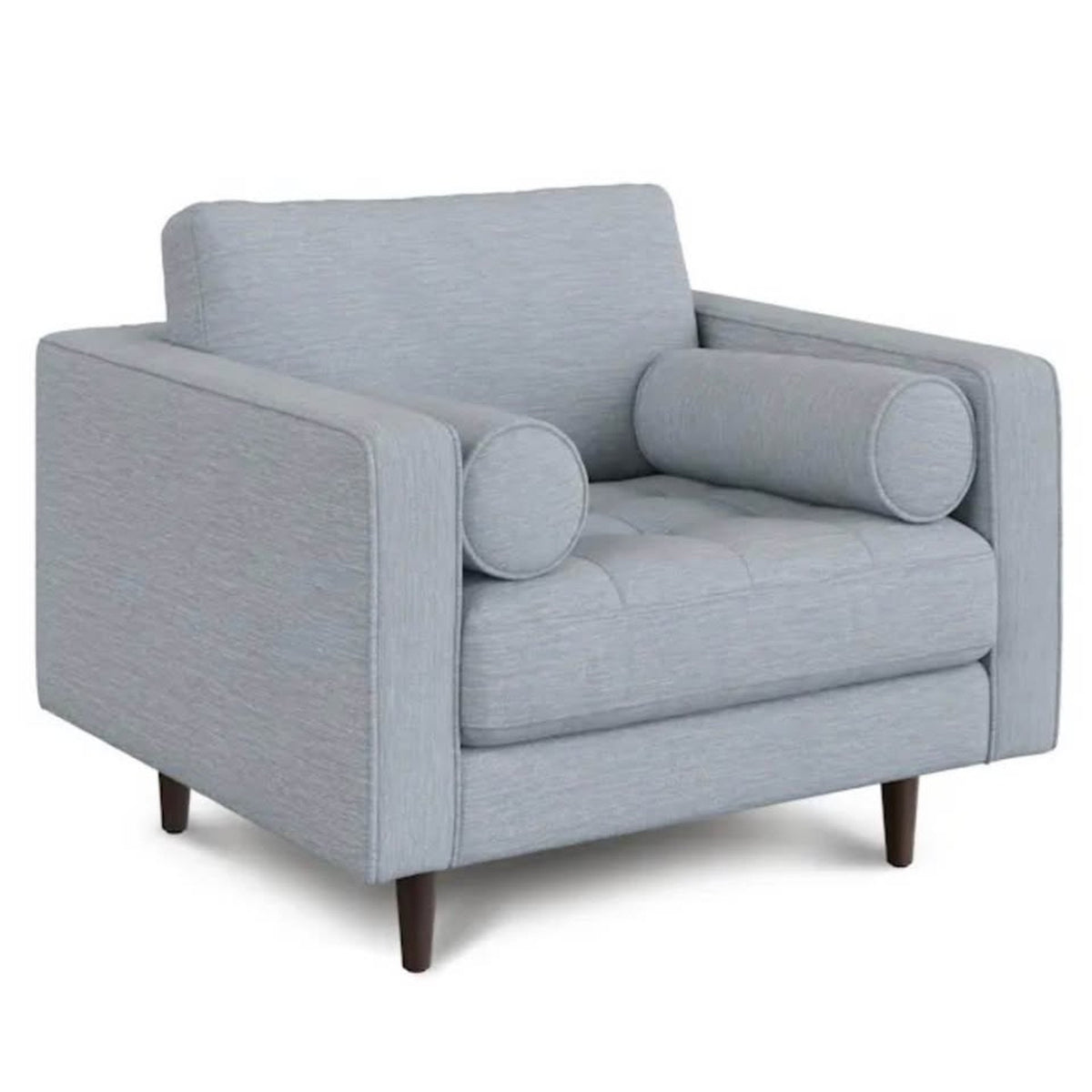 Article Sven Tufted Lounge Chair – Silver Light Blue Open Box $1099 Retail - Delivery Available