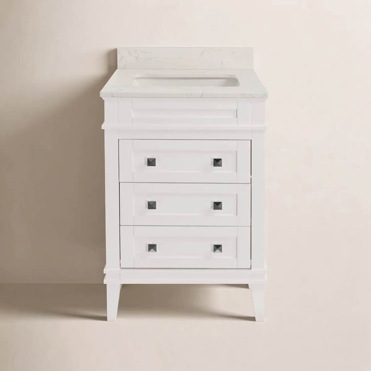 24” Carrara Marble White Bathroom Vanity – $1,049 Retail – Delivery Available