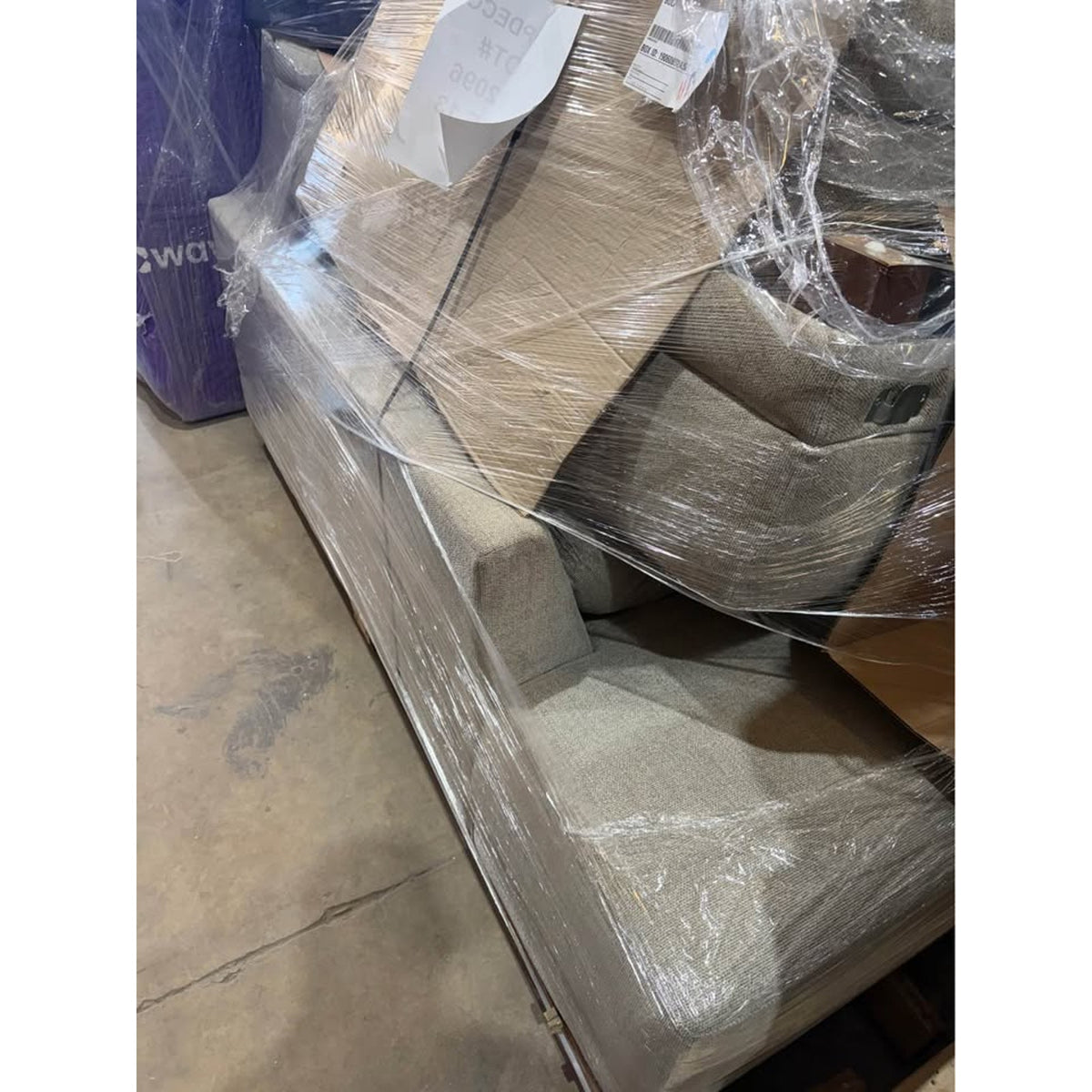 Costco Raylin Fabric Sectional with Ottoman | Light Gray Chaise Sectional Sofa Delivery Available