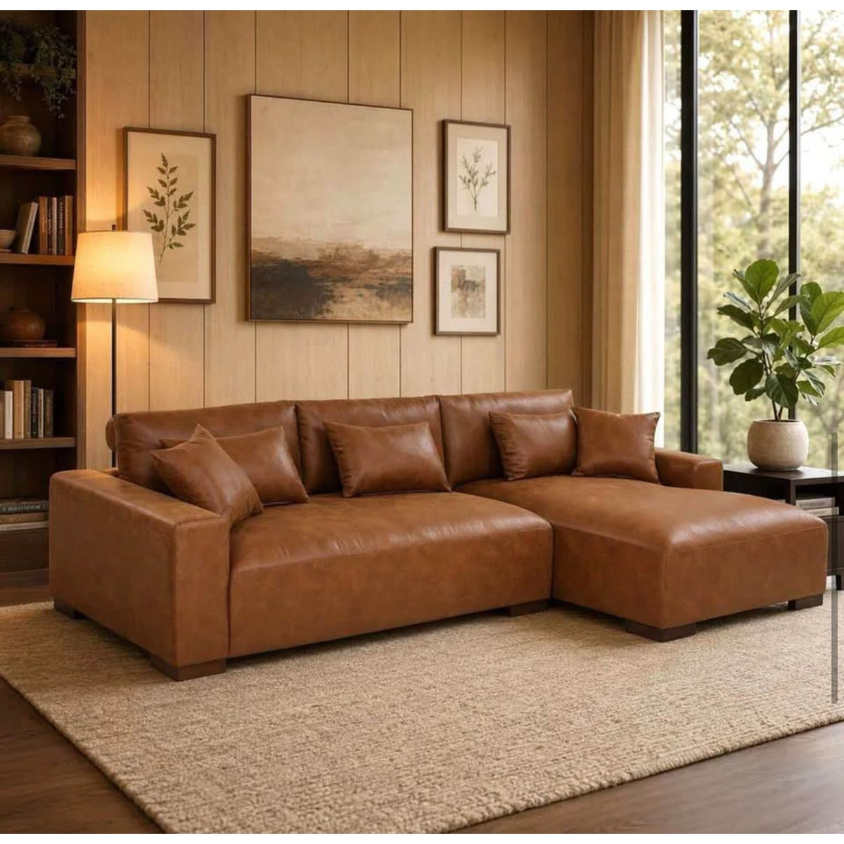 Brown Microfiber Sectional Sofa - Chaise Lounge 2pcs  $1,030 Retail – Open Box – Delivery Available