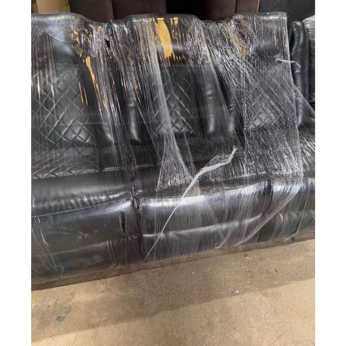 New 3-Piece Power Reclining Sectional – Black – Faux Leather Breathable Fabric - Delivery Available