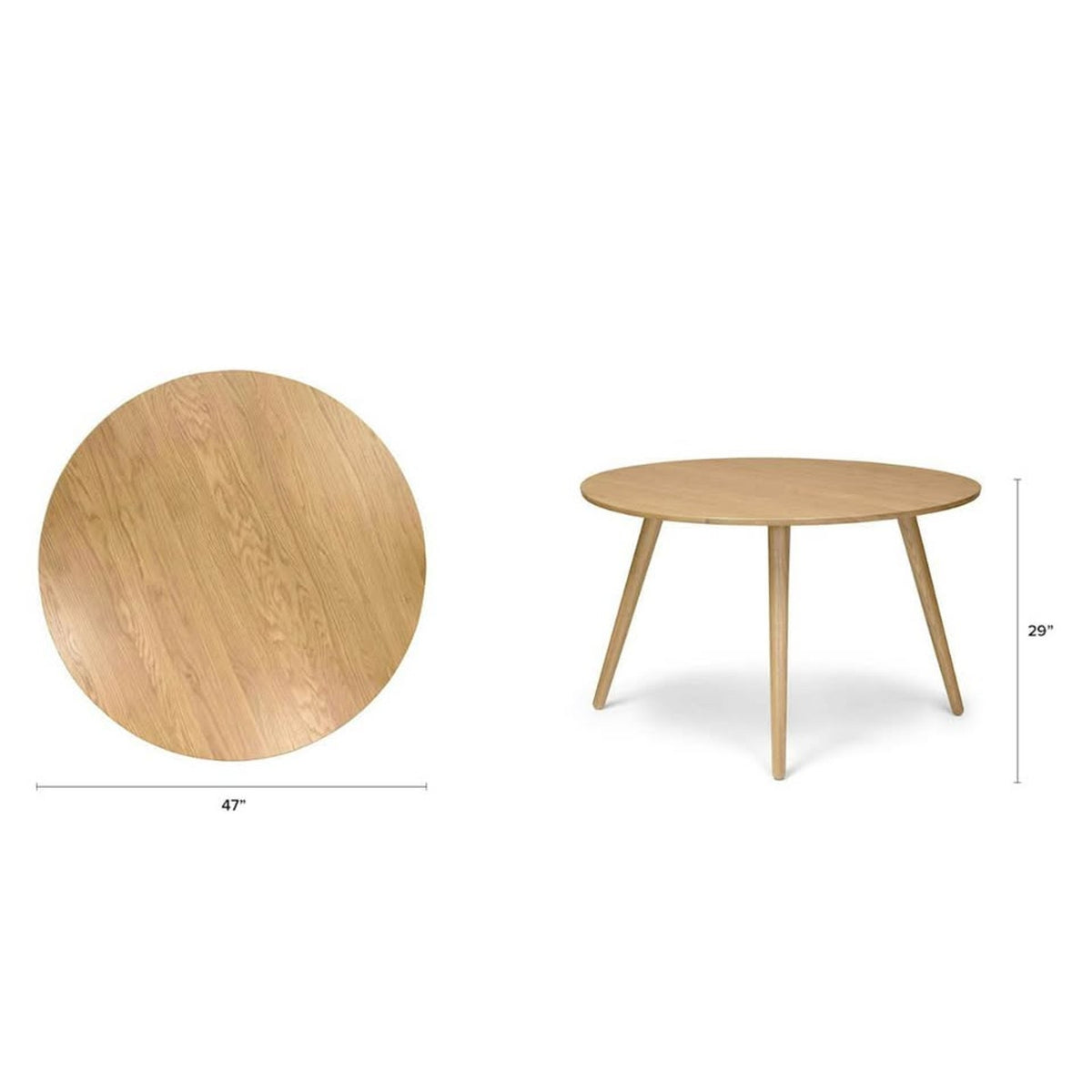 New Article 47” Round Scandinavian Oak Dining Table – $599 Retail “open box” Delivery Available