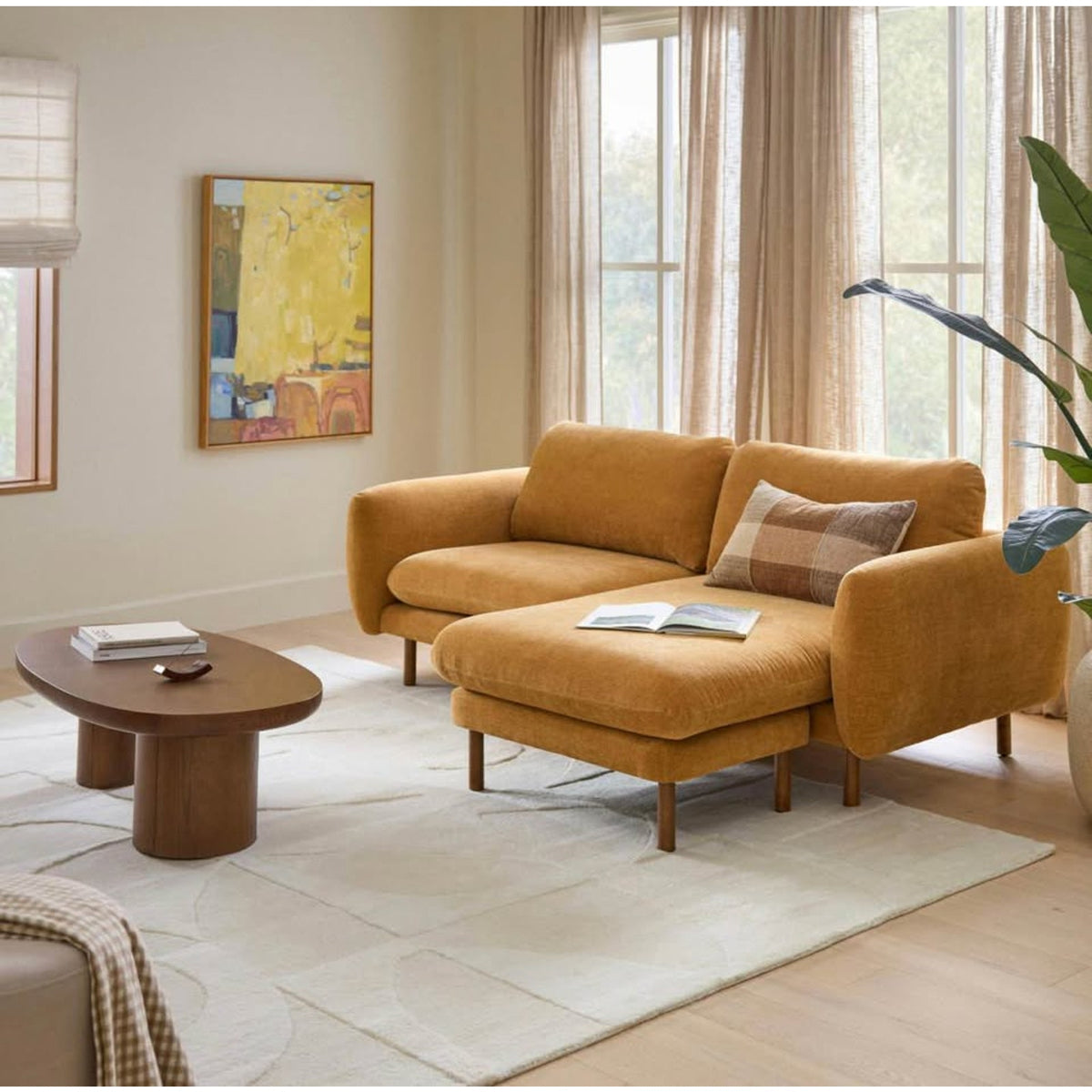 Article | 8x10 Handwoven Wool Rug + Rug Pad Bundle | Fraya - Textured Ivory | Delivery Available