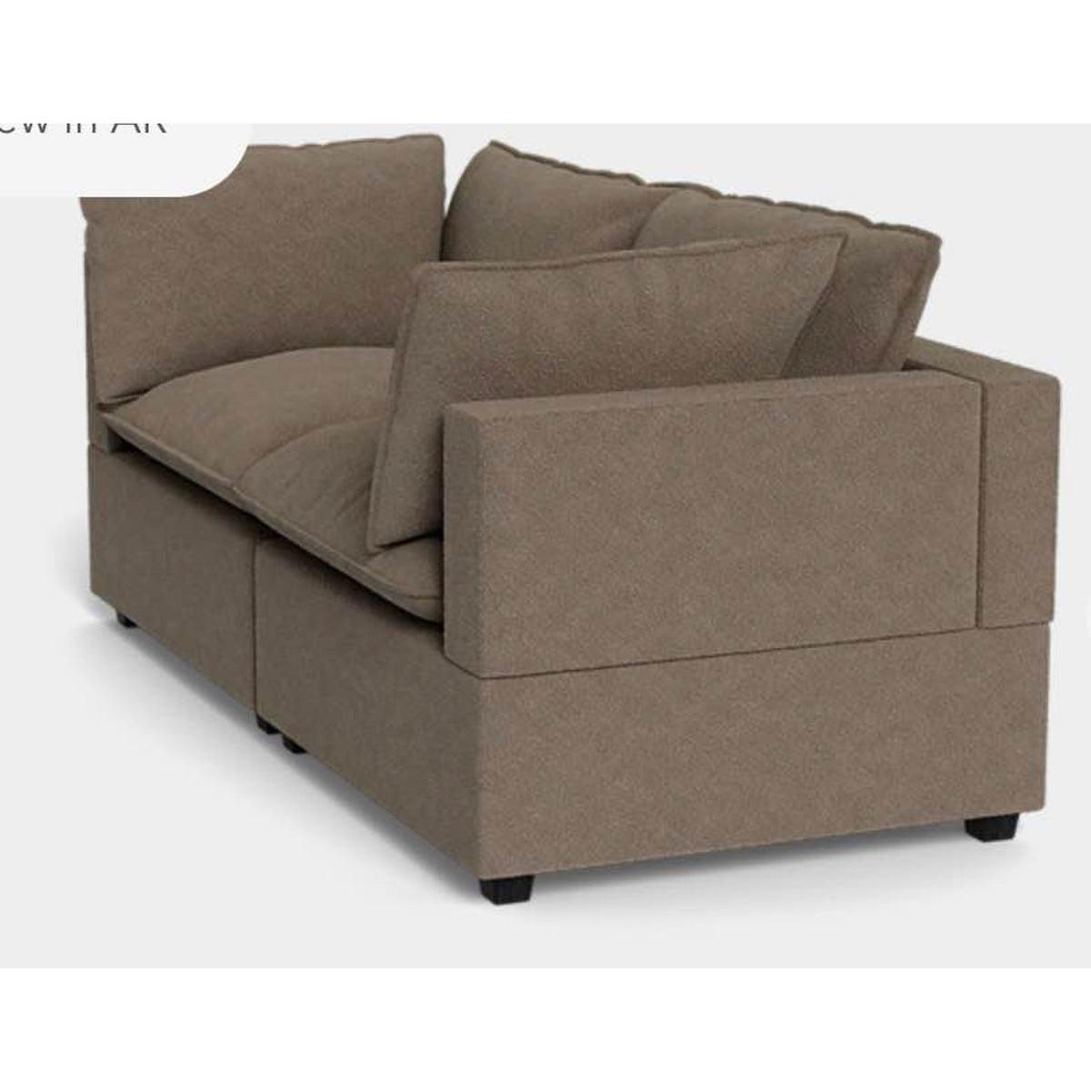 Albany Park Kova Pillow Cushion Sofa | Hazelnut Performance Bouclé | 86” Delivery Available