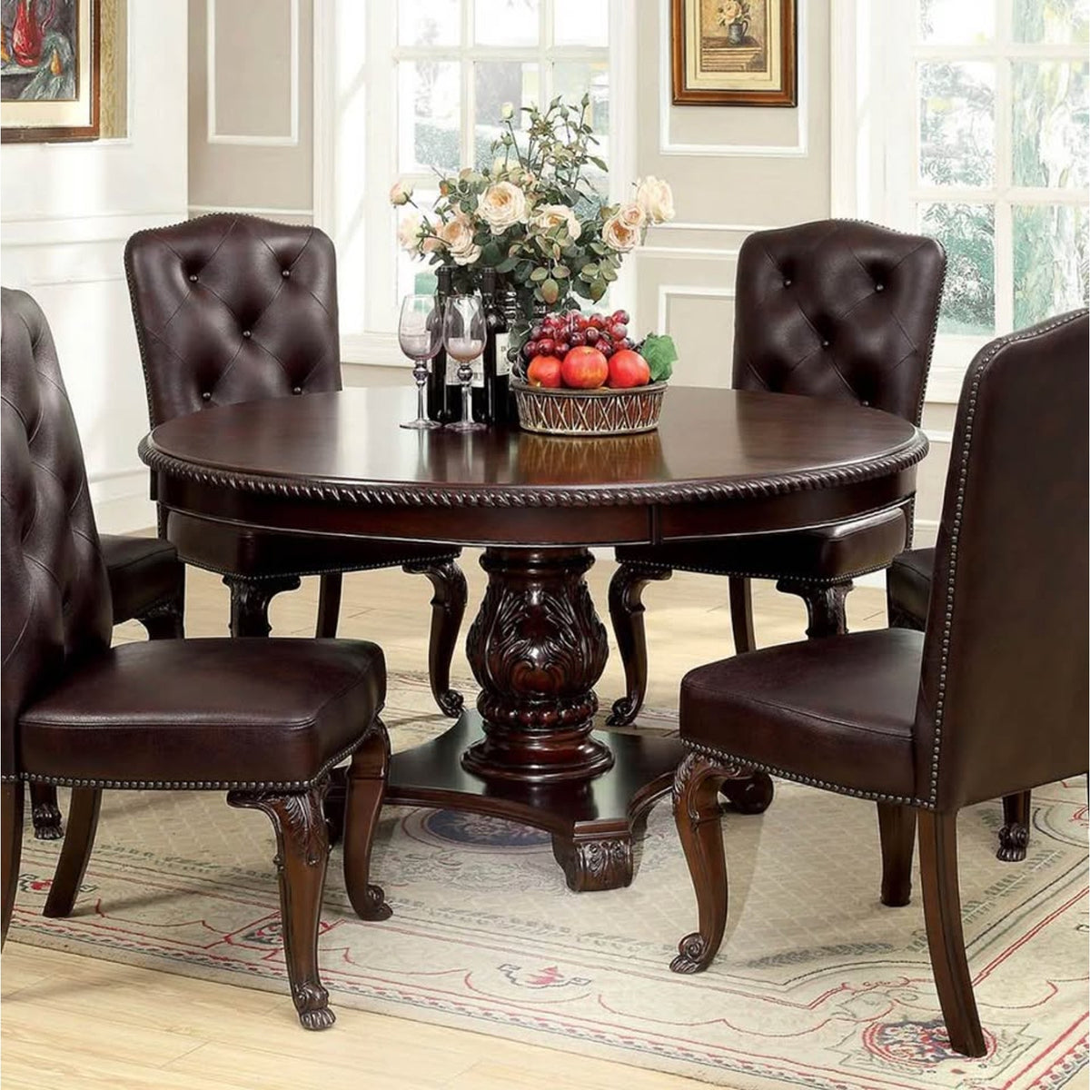 54” Round Pedestal Dining Table – $2,283 Retail – Delivery Available