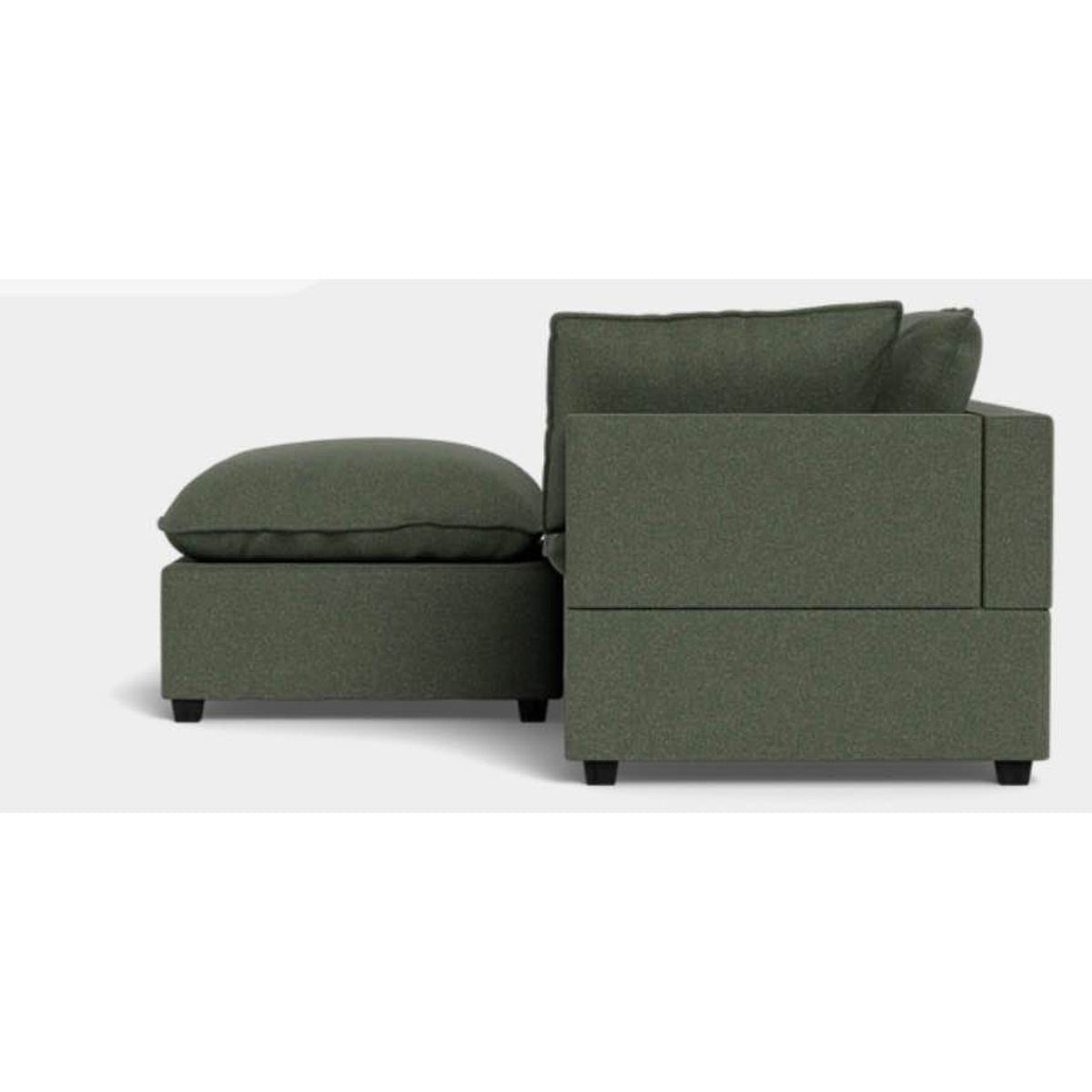Albany Park Kova Pillow Cushion Sofa + Ottoman | Spruce Performance Chenille | 86” Delivery Avail